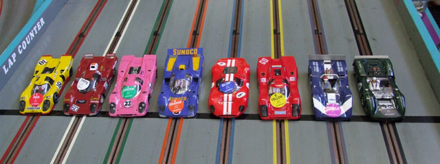 the 1/24th Cars of the Final Lined up ready for the Start.