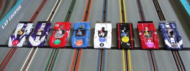The Cars Lined Up for the Final