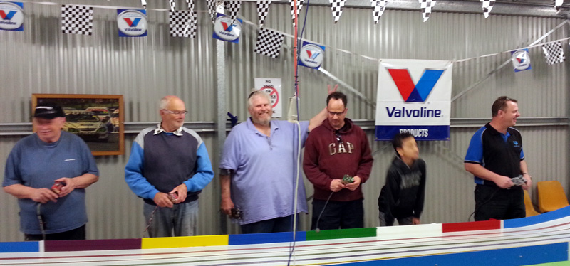 The Drivers in Heat 1<br />L to R Bill, Steve K, Ron G, Jacob, Stephan &amp; Casey