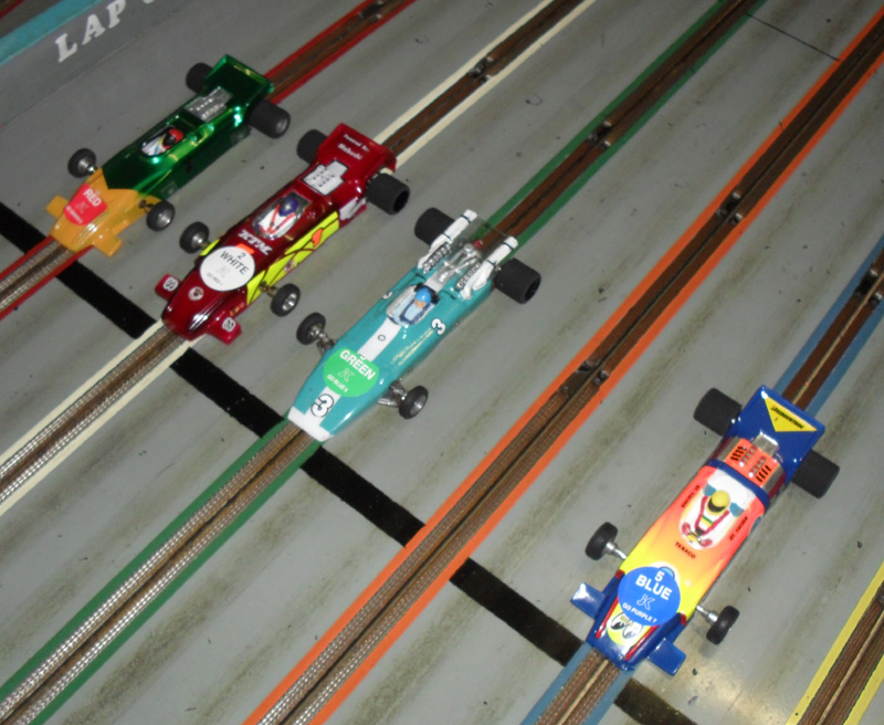 F1 Grid. Heat 2 L to R;<br />Brad, Neil, Stoo &amp; Darryl